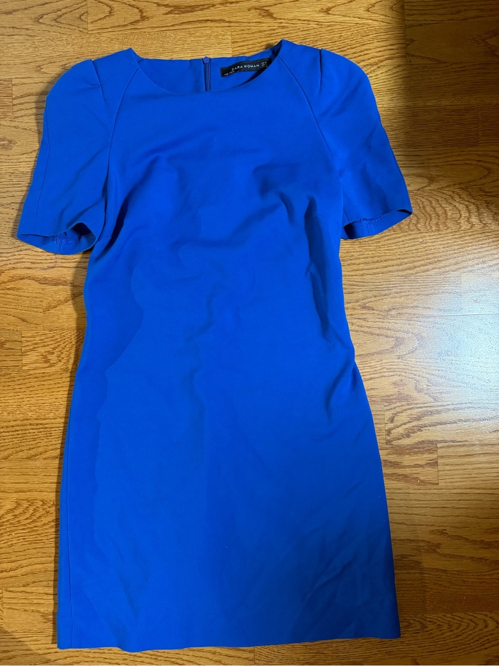 Zara Royal Blue Short Sleeve Shift Dress